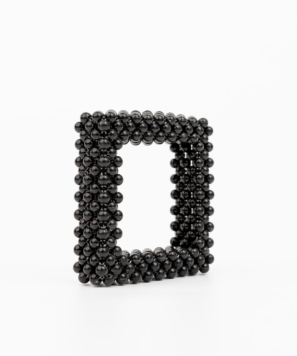 Awan Beaded Bangle - Black